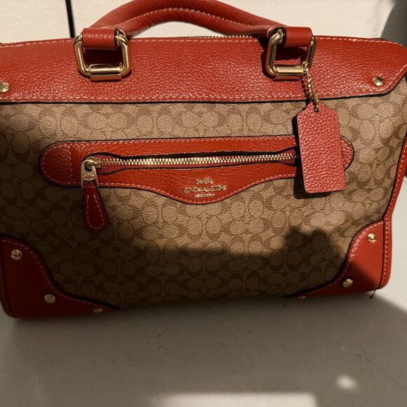 Coach Millie Color block Signature Satchel - Picture 1 of 3